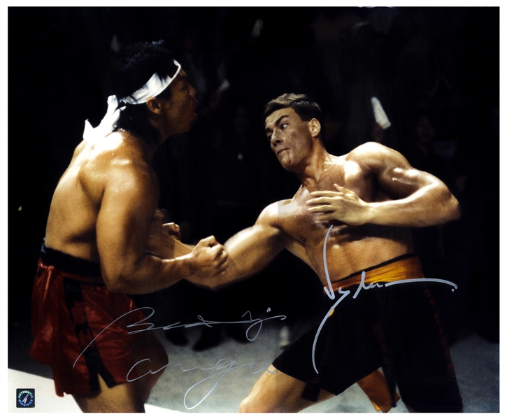 Jean-Claude Van Damme and Bolo Yeung Signed 20'' x 16'' Photo From ''Bloodsport''