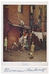 Norman Rockwell Large Signed Print of His World War II Themed The Saturday Evening Post Cover, Homecoming