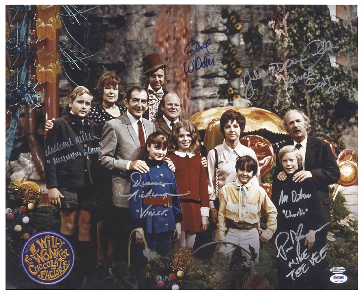 Willy Wonka Cast-Signed 20'' x 16'' Photo -- With PSA/DNA COA for All Six Signatures