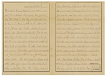 WWII Letter From a Prisoner at the Auschwitz Concentration Camp -- on Auschwitz Postcard With Camp Rules