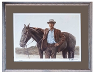 Paul Newman Signed Limited Edition Lithograph of ''Paul Newman as Butch Cassidy''