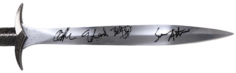 Lord of the Rings Cast-Signed Sword -- Signed by Elijah Wood, Sean Astin, Billy Boyd and Dominic Monaghan -- With Beckett COA