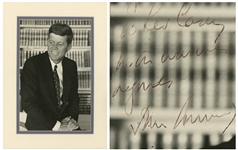 John F. Kennedy Signed 8 x 10 Photo -- With University Archives COA