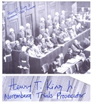 Henry T. King Signed Photo of the Nuremberg Trials -- King Was One of the U.S. Prosecutors for the Trials -- With PSA/DNA COA