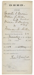Frederick Douglass Document Signed as Recorder of Deeds