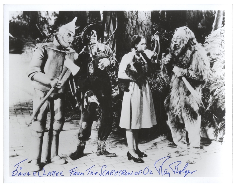 Ray Bolger Signed 10'' x 8'' Photo From ''The Wizard of Oz'' With Bolger as Scarecrow