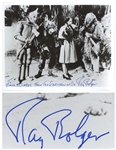 Ray Bolger Signed 10 x 8 Photo From The Wizard of Oz With Bolger as Scarecrow