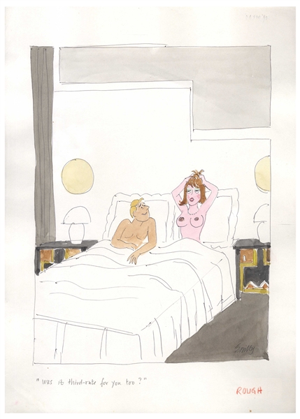 Francis ''Smilby'' Wilford-Smith Original Artwork Done for ''Playboy'' -- Pen & Watercolor Measures 11'' x 15''