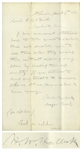 General Henry Halleck Autograph Letter Signed to General Don Buell in March 1862 Regarding Nashville -- ...I have encouraged Steamers here to take goods to Nashville...without exposing any plan...