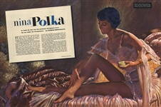 Edwin Georgi Original Artwork Measuring 13'' x 9'' -- Study for a 1951 ''Esquire'' Article