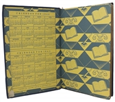 Sheldon Mayer's Personal Day Planner From 1944 When Mayer Edited All-American Publications -- Nearly Every Day Filled-in With Dozens of Artists & Strips Like Flash, Green Lantern, Wonder Woman, Etc.