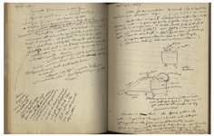 Sheldon Mayer Handwritten Journal From 1951-55, Bursting With Creative Thoughts and Story Ideas -- Lot Also Includes Dozens of Journal Pages Including His Feelings About Working for M.C. Gaines