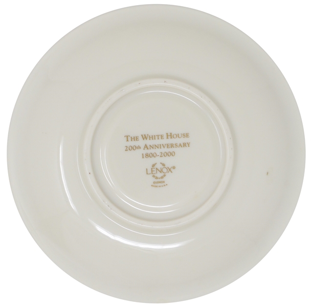 Bill Clinton White House China Tea Saucer to Honor the 200th Anniversary of the White House