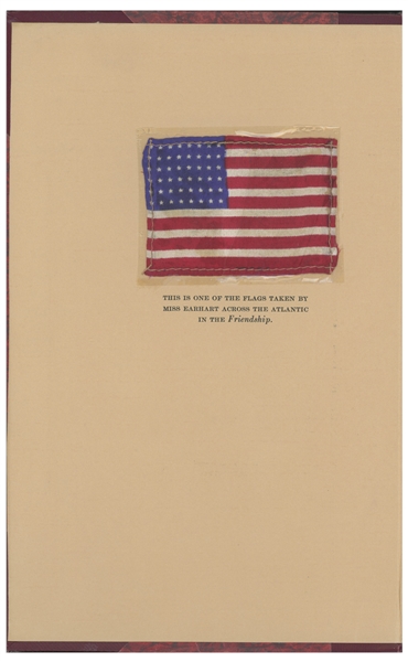 Amelia Earhart Signed Limited Edition of ''20 Hrs. 40 Mins.'' -- One of Only 150 Limited Edition Copies Signed by Earhart, With a U.S. Flag Carried Aboard Her 1928 Transatlantic Flight