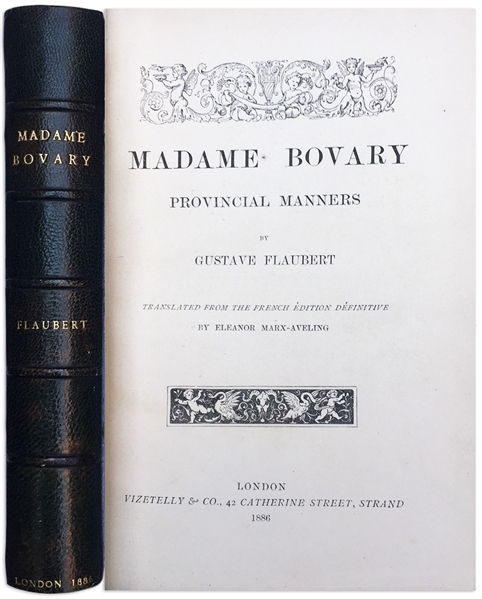 First English Edition of ''Madame Bovary'' by Gustave Flaubert From 1886