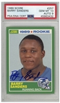 Barry Sanders Signed 1989 Score Rookie Card #257 -- PSA Graded Gem Mint 10 for Card & 9 for Autograph