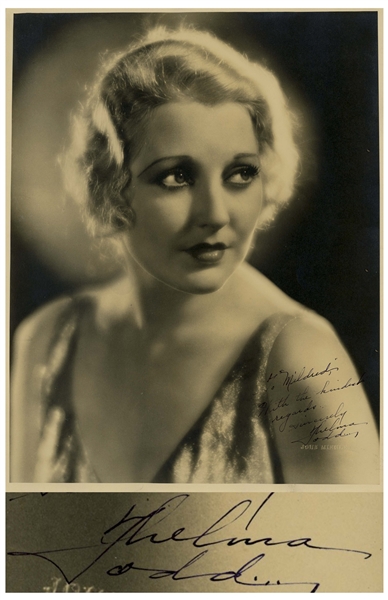 Thelma Todd Signed 11'' x 14'' Photo by Photographer John Miehle