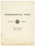 Lot of Photos Signed by Edward White, Buzz Aldrin & John Glenn -- Plus NASA Plan for the ''Presidential Visit'' of John F. Kennedy in 1963