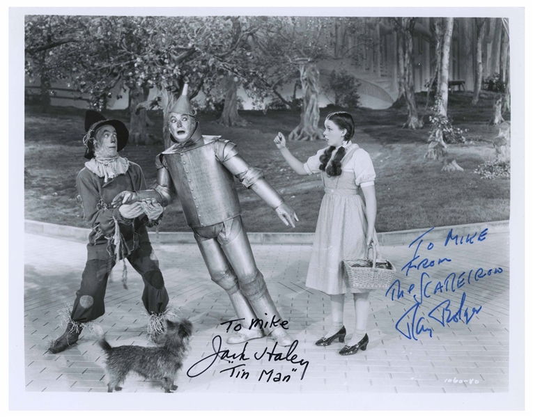 Ray Bolger and Jack Haley Signed 10.25'' x 8'' ''Wizard of Oz'' Photo