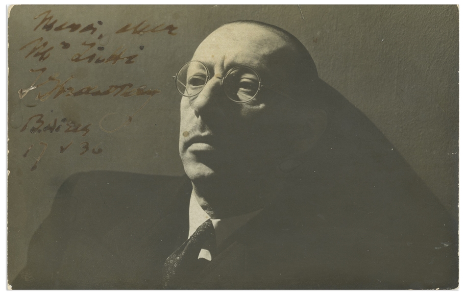 Igor Stravinsky Signed Postcard