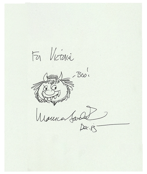 Original ''Wild Things'' Drawing by Maurice Sendak -- Within ''The Art of Maurice Sendak'' Coffee Table Book
