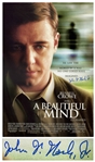 John Nash Signed Movie Poster for A Beautiful Mind, the Biopic of the Nobel Prize Winners Life