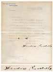 Theodore Roosevelt Letter Signed as President With His Hand-Corrections -- ...because I believe in the Outlook with all my heart and soul...