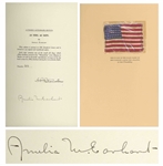 Amelia Earhart Signed Limited Edition of 20 Hrs. 40 Mins. -- One of Only 150 Limited Edition Copies Signed by Earhart, With a U.S. Flag Carried Aboard Her 1928 Transatlantic Flight