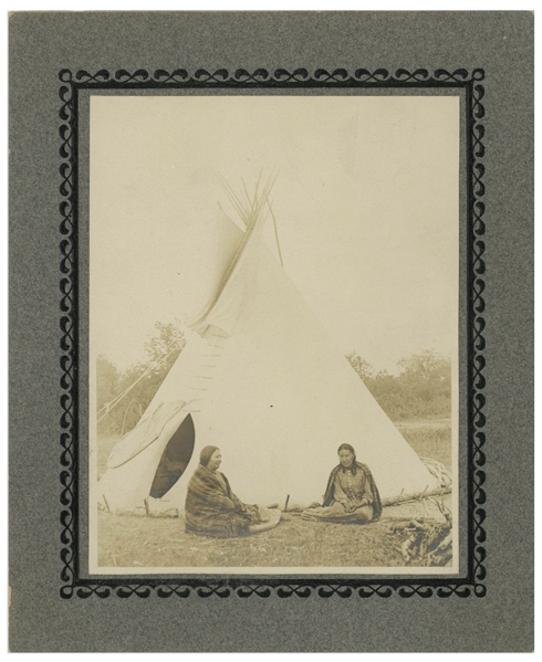 19th Century Cabinet Photo of Two Native American Women