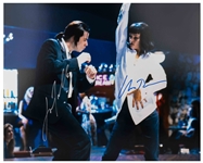 Uma Thurman and John Travolta Signed 20 x 16 Photo of the Famous Dance Scene in Pulp Fiction