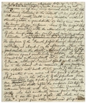 Charles H. Spurgeon Eight Page Autograph Letter Signed, Published at Length in ''The Life and Works of Charles Haddon Spurgeon'' -- ''...forebodings of evil were neither rare nor frivolous...''