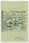 Barack Obama Signed Copy of His Birth Certificate