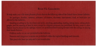 President Bill Clinton Senate Impeachment Trial Ticket -- For the First Day of the Trial