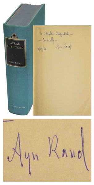 Ayn Rand Signed First Edition of ''Atlas Shrugged'' in Original Dust Jacket