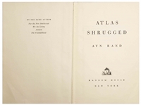 Ayn Rand Signed First Edition of ''Atlas Shrugged'' in Original Dust Jacket