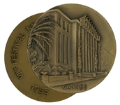 Cannes Film Festival 1955 Commemorative Bronze Medal, Given to Guests During the Festival