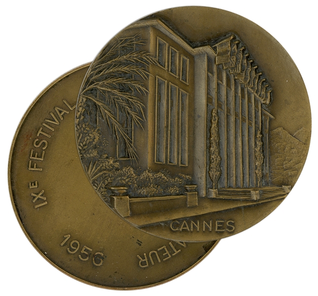 Cannes Film Festival 1956 Commemorative Bronze Medal, Given to Guests During the Festival