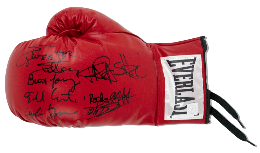 Sylvester Stallone & ''Rocky'' Cast-Signed Boxing Glove