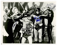 Batman Cast-Signed 10 x 8 Publicity Still From the Hit 1960s TV Show -- Signed by Adam West, Burt Ward, Cesar Romero and Lee Meriwether -- With JSA COA