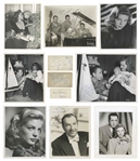 Lot of Hollywood 8 x 10 Signed Photos Including Many Signed by Humphrey Bogart & Lauren Bacall, and a Photo Signed by the Nat King Cole Trio