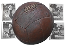 Bruce Lees Personally Owned Medicine Ball -- Used by Lee in Photos From Bruce Lees Fighting Method