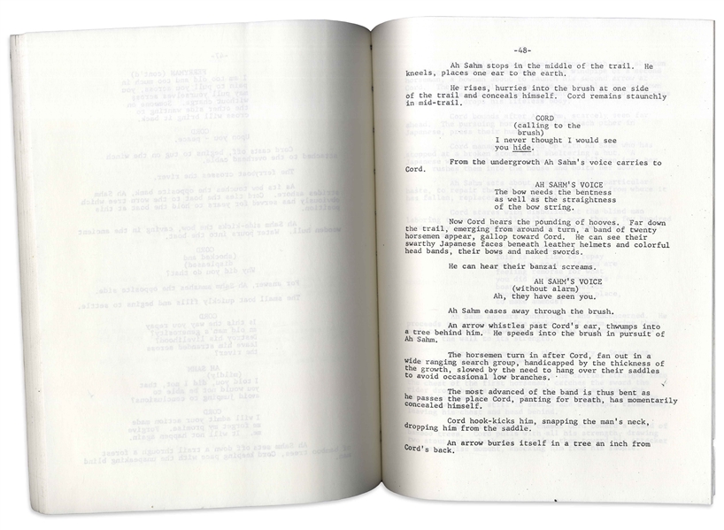 Bruce Lee's Personally Owned Copy of the Screenplay ''The Silent Flute'' -- With a Copy of Lee's Handwritten Notes Regarding the Characters in the Script