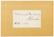 Abraham Lincoln Signed Card as President -- With PSA/DNA COA