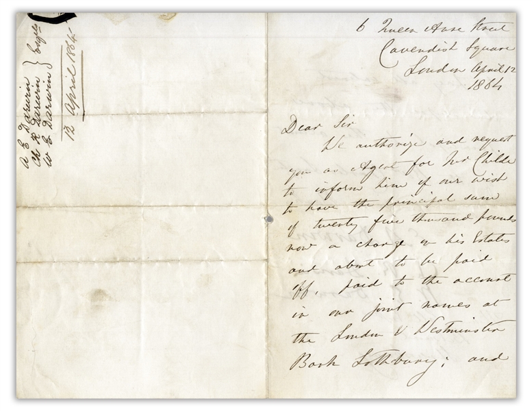 Lot Detail - Charles Darwin Letter Signed From 1864