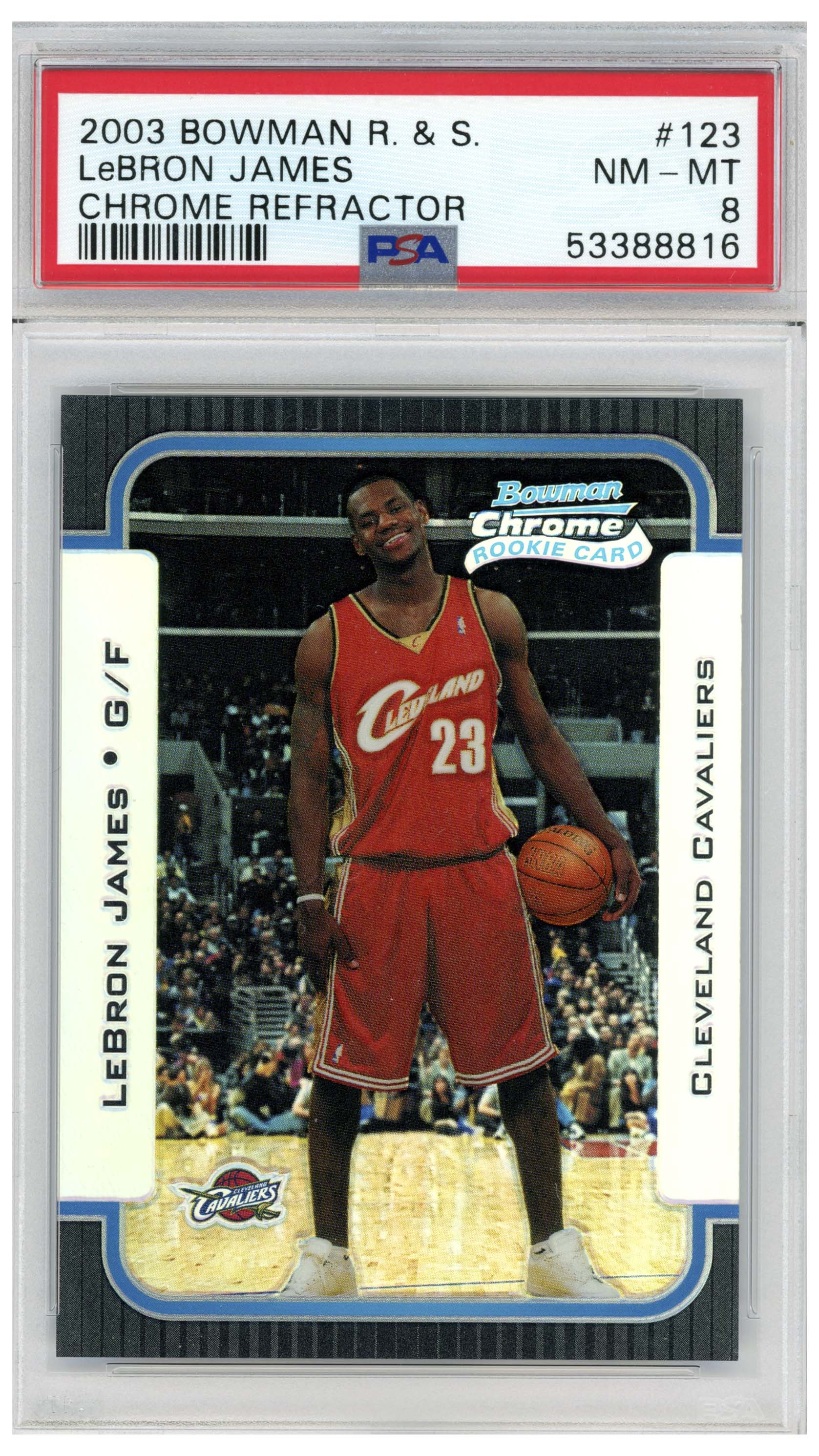 Lot Detail - LeBron James 2003 Bowman R&S Chrome Refractor Rookie Card ...