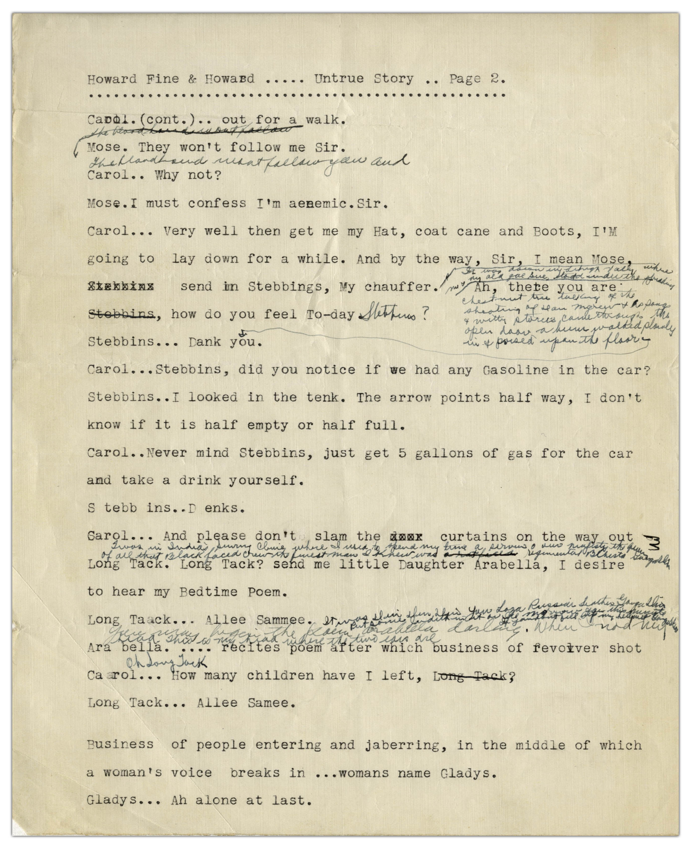 Lot Detail - Moe Howard's Script From the Early 1930s for the Howard ...