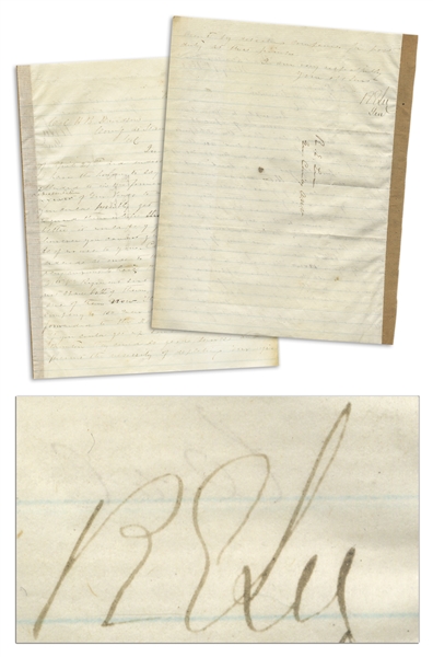 General Robert E. Lee Letter Signed Regarding Troop Replenishment After the Battle of Chancellorsville -- Dated 9 May 1863 After Lee Made the Audacious Decision to Split His Army & Bluff the Union
