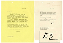 Dwight D. Eisenhower Letter Signed as President -- ...tell your friend, Mr. Irwin, that the last thing I need or could use would be a live elephant...make your negative reply very firm indeed!...
