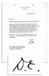 Dwight Eisenhower Letter Signed as President Regarding Conflict of Interest for a Possible Presidential Appointment -- ...Whether or not this is completely correct I am not sure...