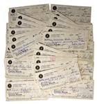 Lot of 50 Checks Signed by Charles Bubba Smith